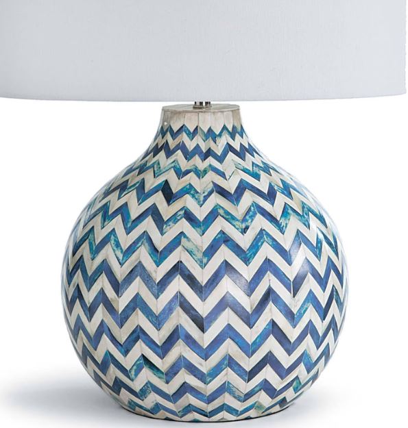 Chevron Bone Table Lamp - Indig