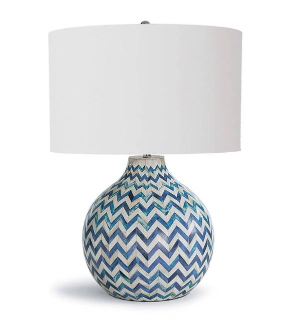 Chevron Bone Table Lamp - Indig