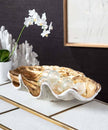 Clam Bowl Large (Ambered Silver Leaf)