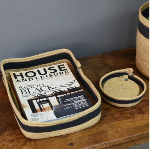Table Basket & Coasters - Set/6
