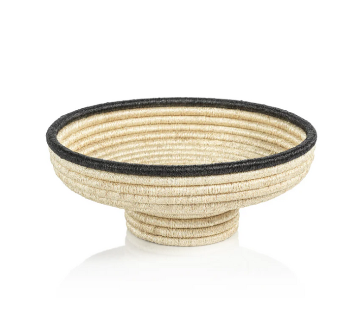 Martigues Coiled Abaca Footed Bowl - Small