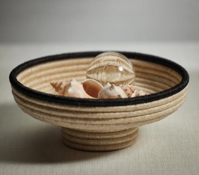 Martigues Coiled Abaca Footed Bowl - Small