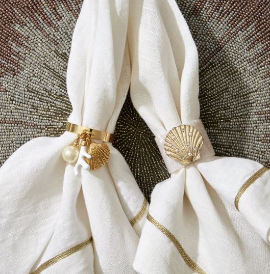 Coral & Shell Napkin Ring C