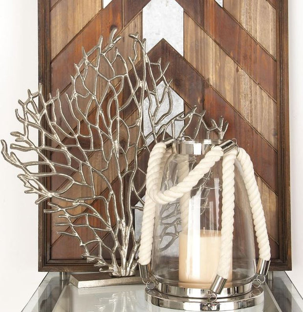 Silver Coral Fan Sculpture
