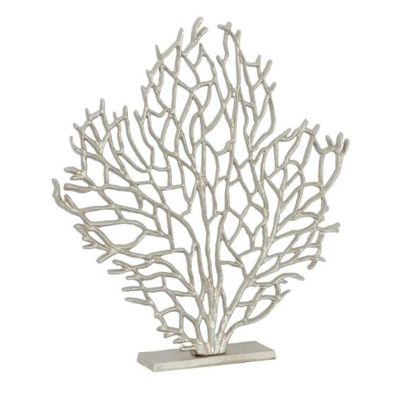 Silver Coral Fan Sculpture