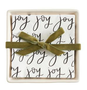 Joy Napkin & Ceramic Tray