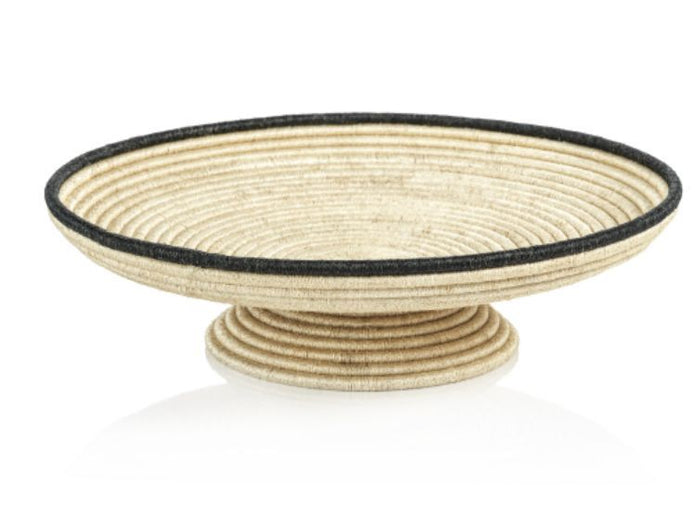 Martigues Coiled Abaca Footed Bowl - Large