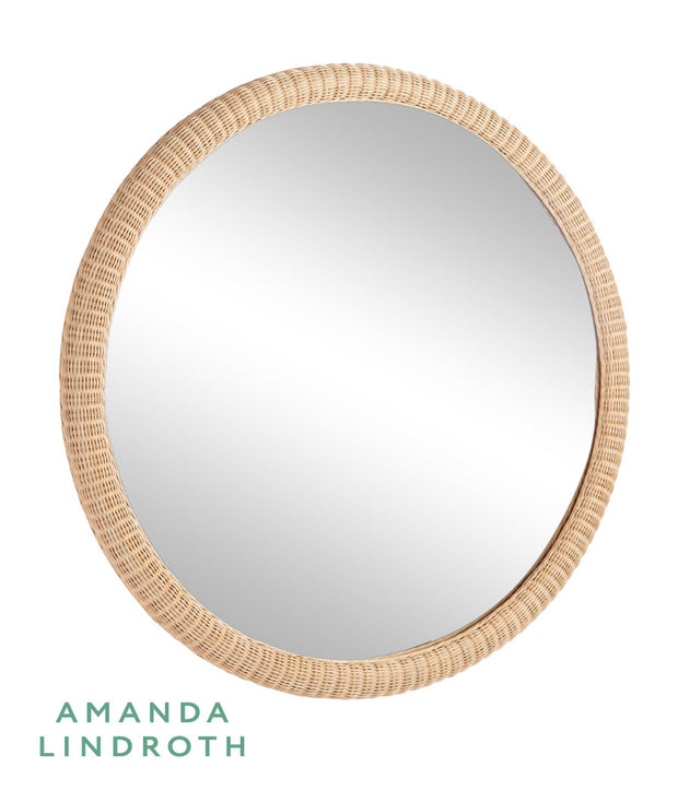 Dunmore Round Wicker Mirror