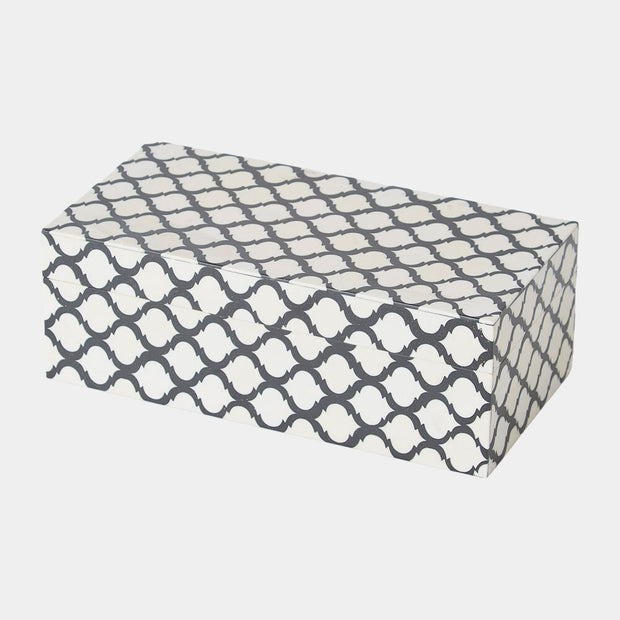 Moroccan Resin Black and White Box