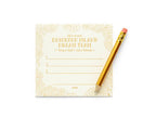 Deserted Island Place Card