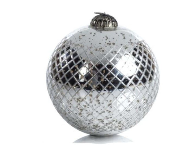 Diamond Cut Ball Ornament 8"