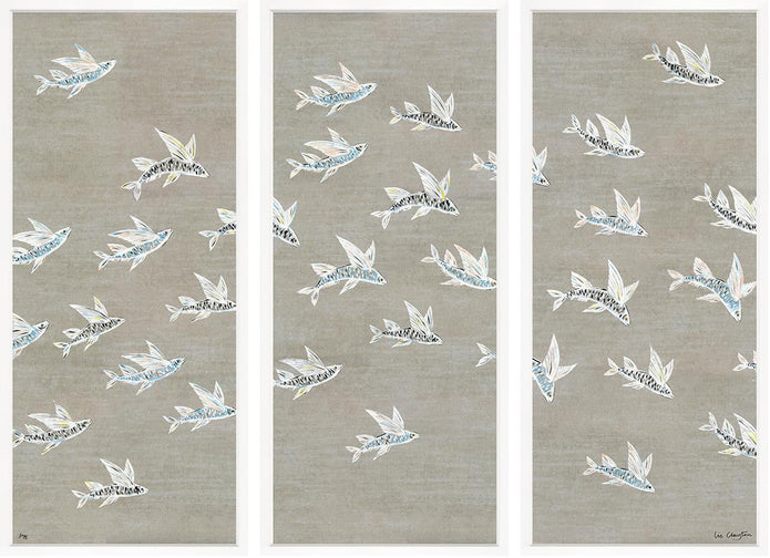 Jacaranda Fish Triptych