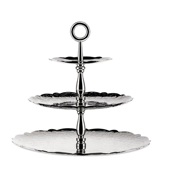 Dressed 3 Dish Stand-Stainless