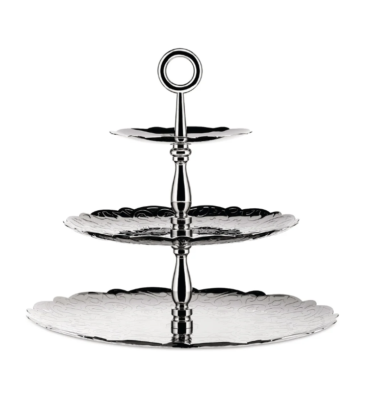 Dressed 3 Dish Stand-Stainless