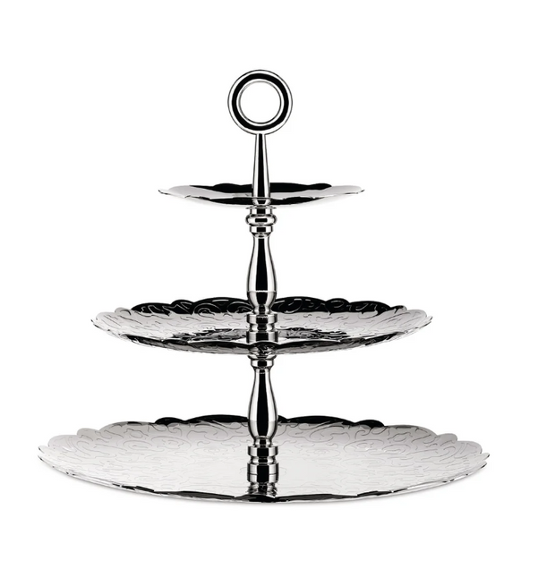 Dressed 3 Dish Stand-Stainless