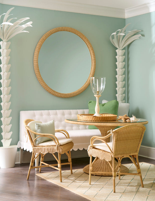 Dunmore Round Wicker Mirror