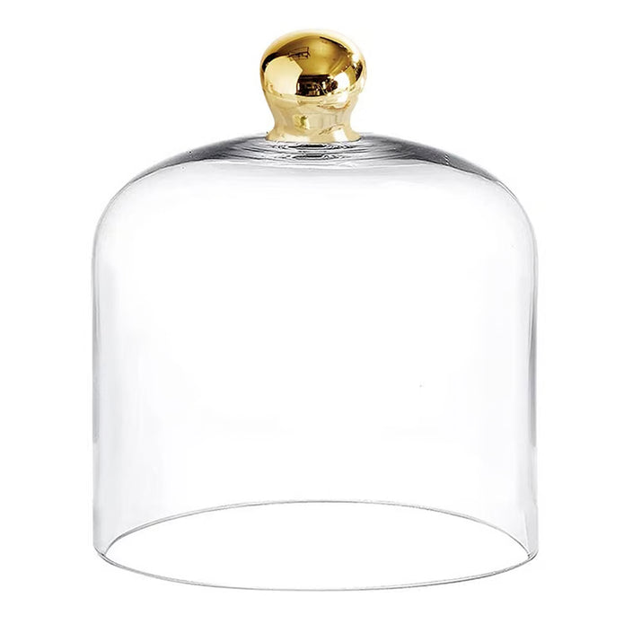 Gold Knob Glass Cloche - Med