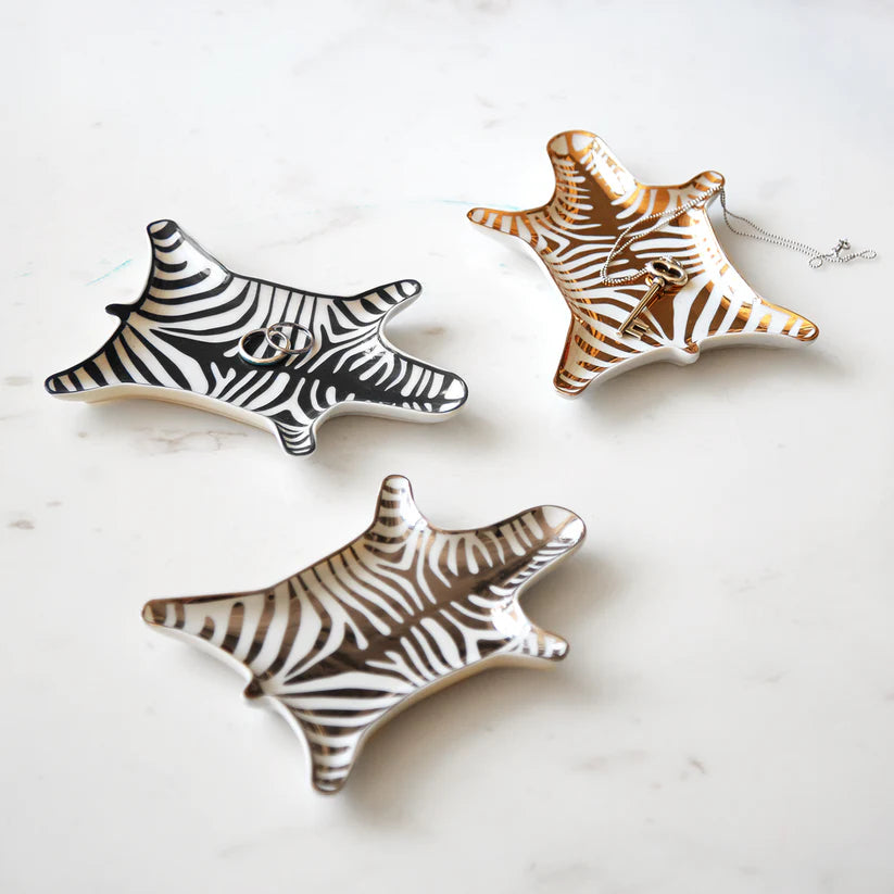 Zebra Stacking Dish - Silver