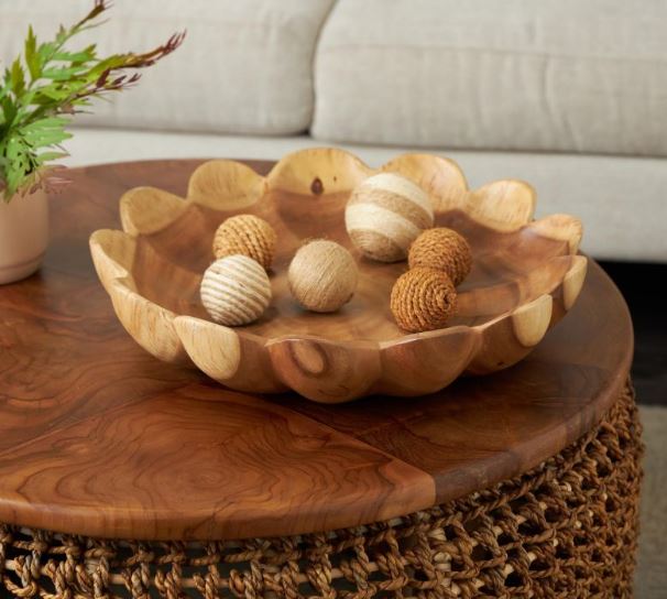 Teak Petal Bowl