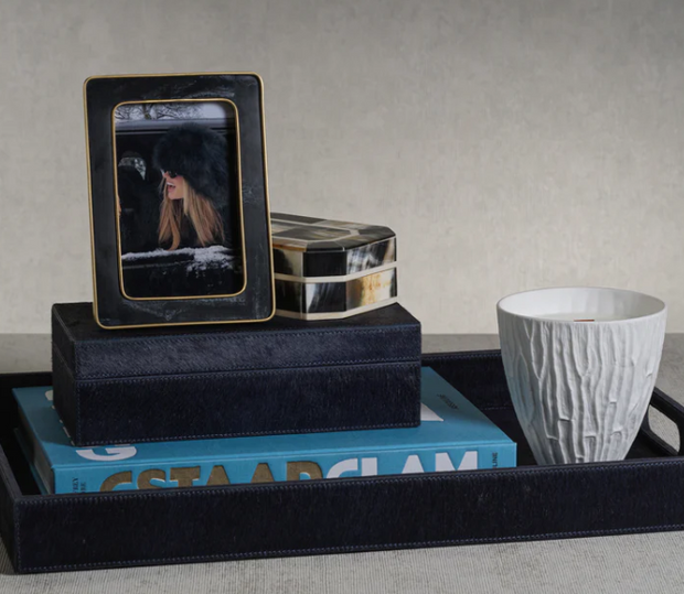 Marbled Black Resin Photo Frame