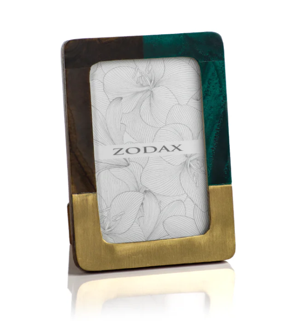 Malachite Green and Brown Photo Frame 4x6