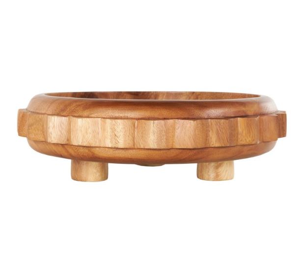 Teak Gear Bowl with Legs