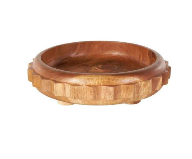 Teak Gear Bowl with Legs
