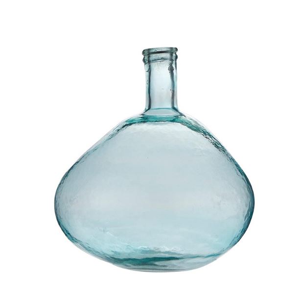 Blue Recycled Glass Vase