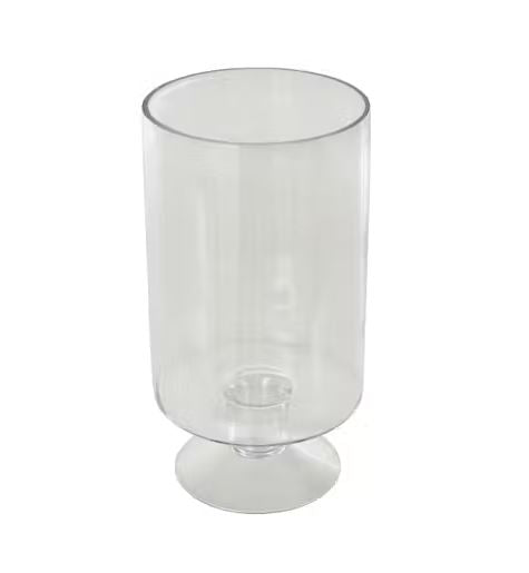 Glass Candle Holder with Elevated Base