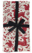 Reindeer Red Cotton Napkin