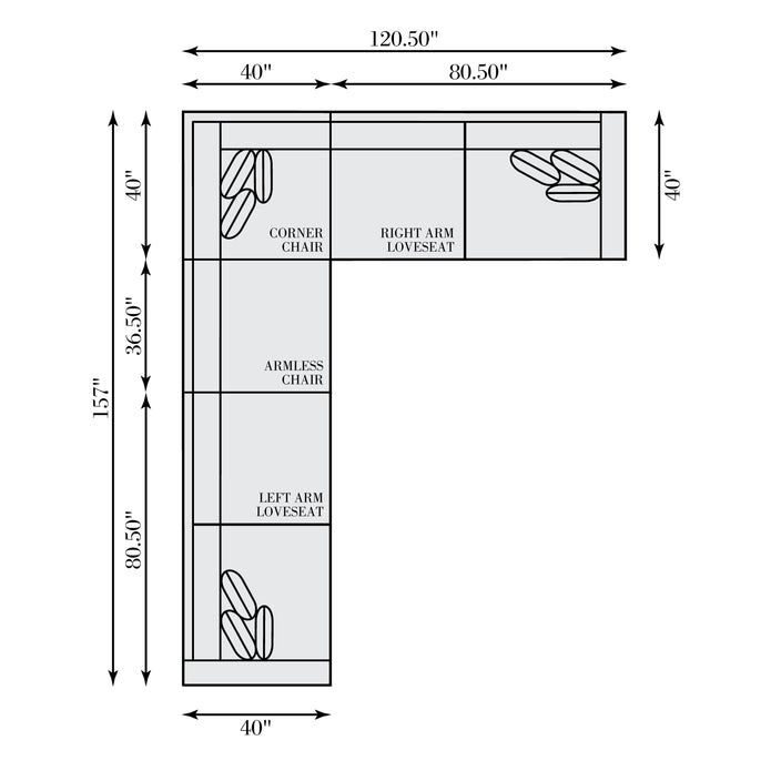 Helena 4 Piece Sectional