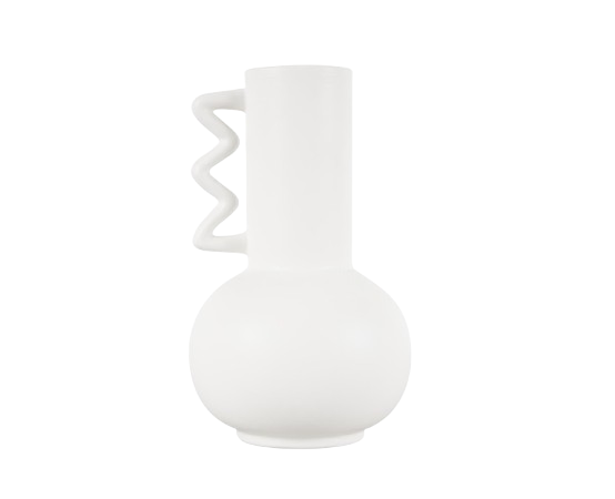 Ceramic Vase w Wavy Handle