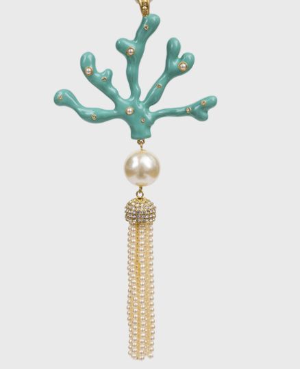 Turquoise Coral Tassel