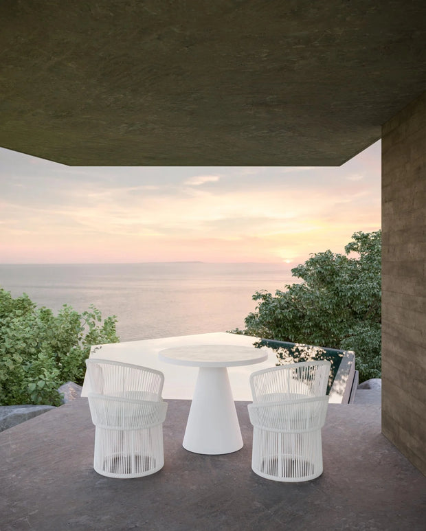 Leon Dining Table White – Helena Dekton Top