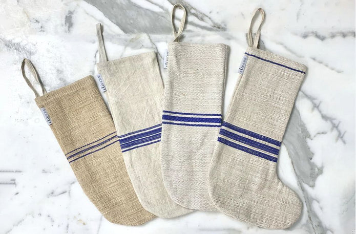 Holiday Stocking – Blue Stripe