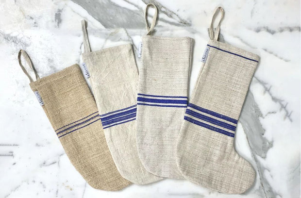 Holiday Stocking – Blue Stripe