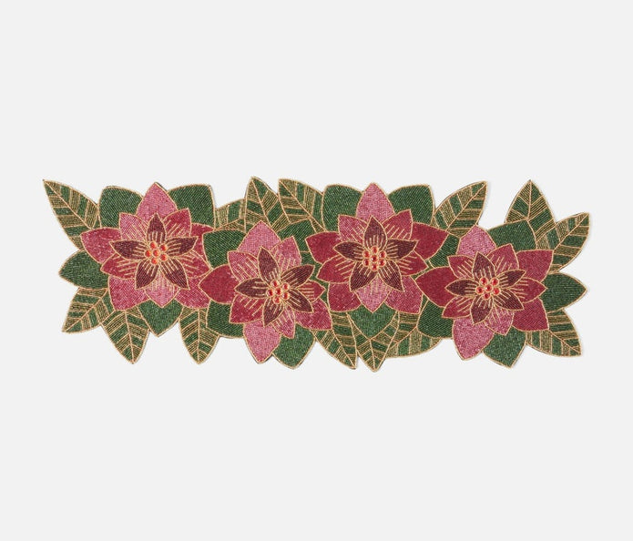 Marissa Poinsettia Table Runner