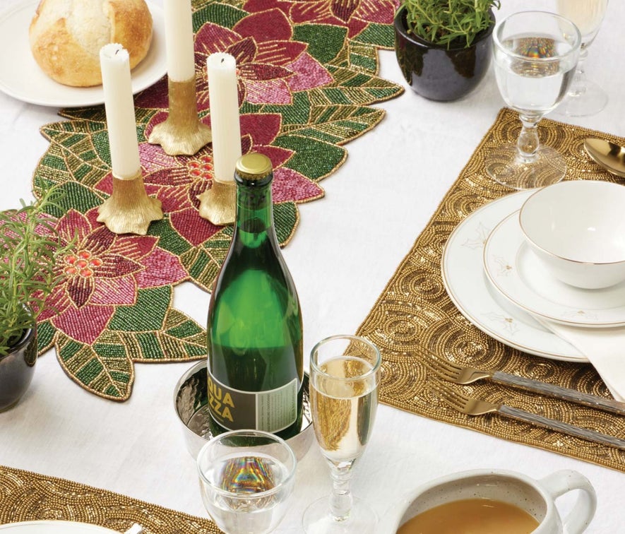Marissa Poinsettia Table Runner