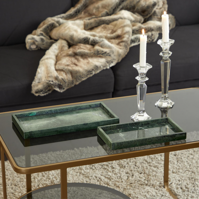 Green Marble Slim Decorative Tray