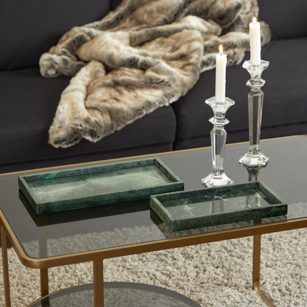 Green Marble Slim Decorative Tray