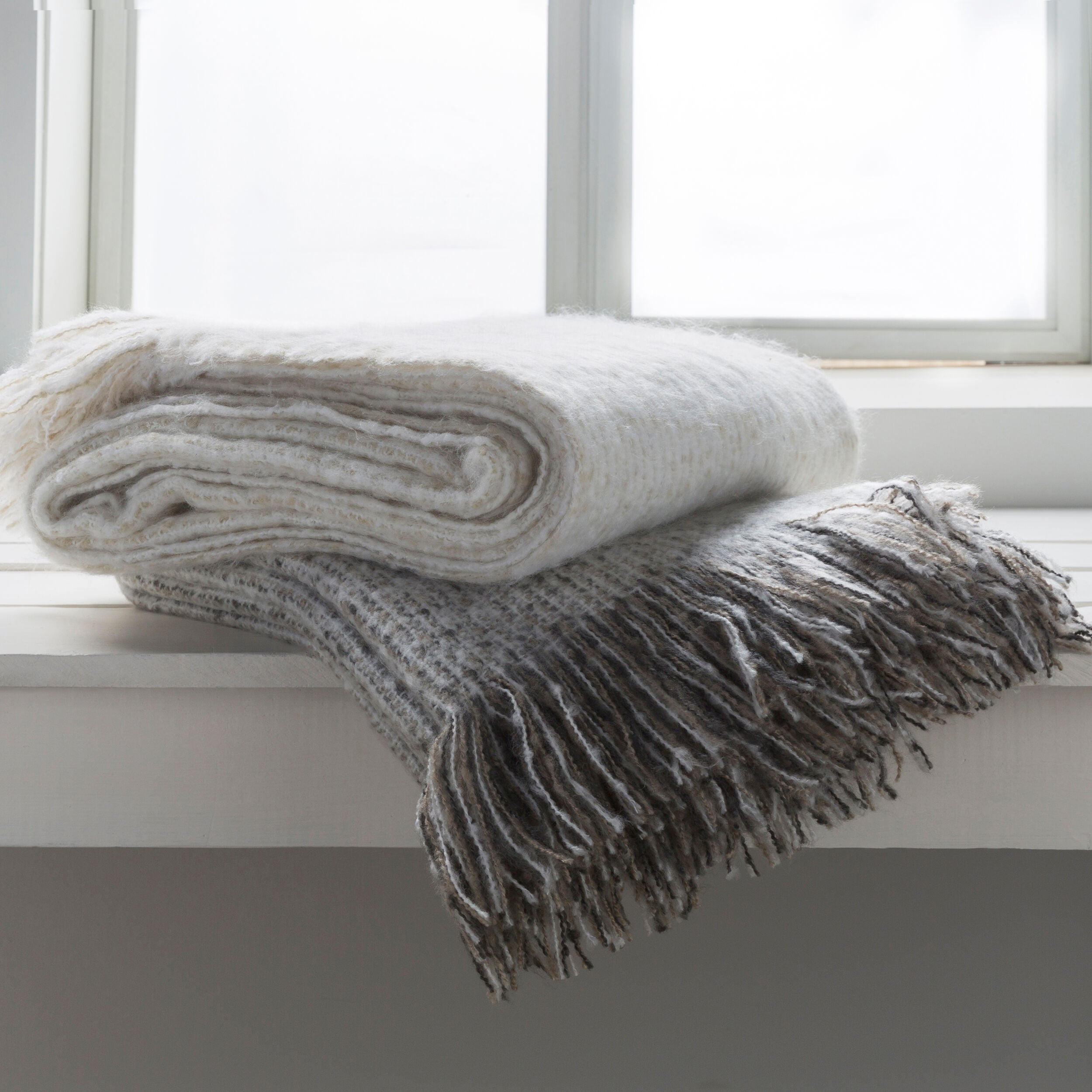Madurai White Throw