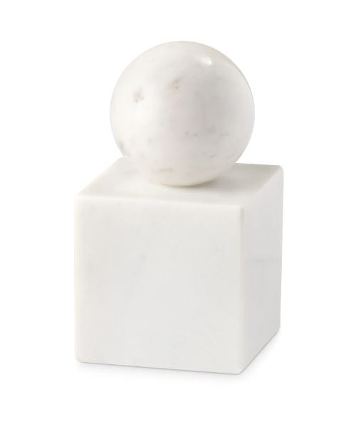 Marble Sphere Pillar Bookend