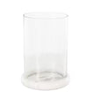 Glass Candle Holder with Marble Base