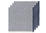 Midnight Blue Chambray Napkins - Set of 4