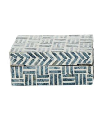 Blue Mother of Pearl Handmade Box Sml