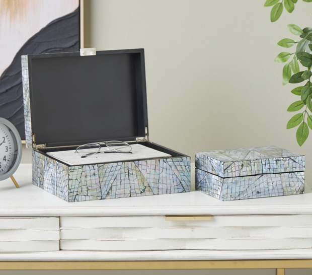 Multi Mother of Pearl Abstract Box (Small)