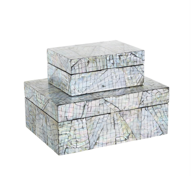Multi Mother of Pearl Abstract Box (Small)