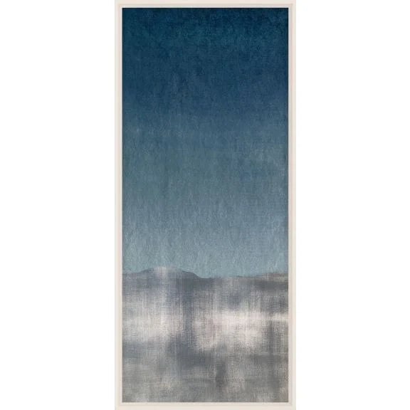 Navy Silver Wave Quadriptych