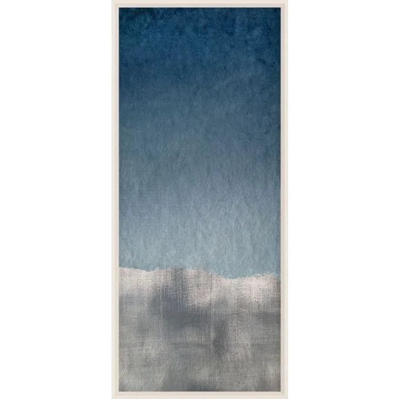 Navy Silver Wave Quadriptych