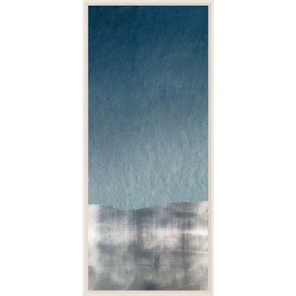 Navy Silver Wave Quadriptych